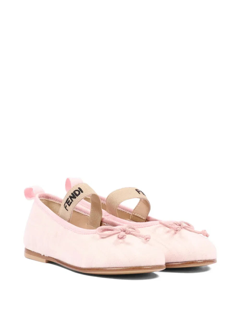 Балетки с бантом Fendi Kids, розовый