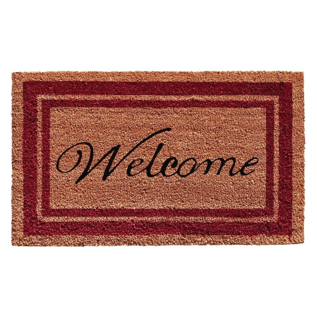 

Коврик входной Home & More Border Welcome Coir Momentum Mats, красный