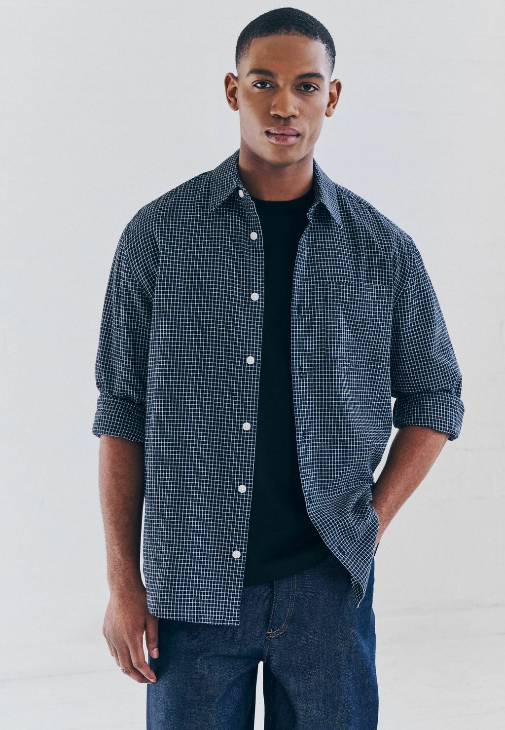 

Рубашка REGULAR FIT - CHECK LONG SLEEVE Next, синий