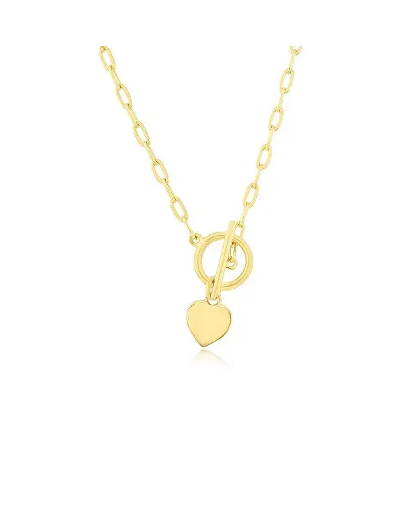 

Серебряное ожерелье с подвеской-скрепкой в форме сердца Simona, gold