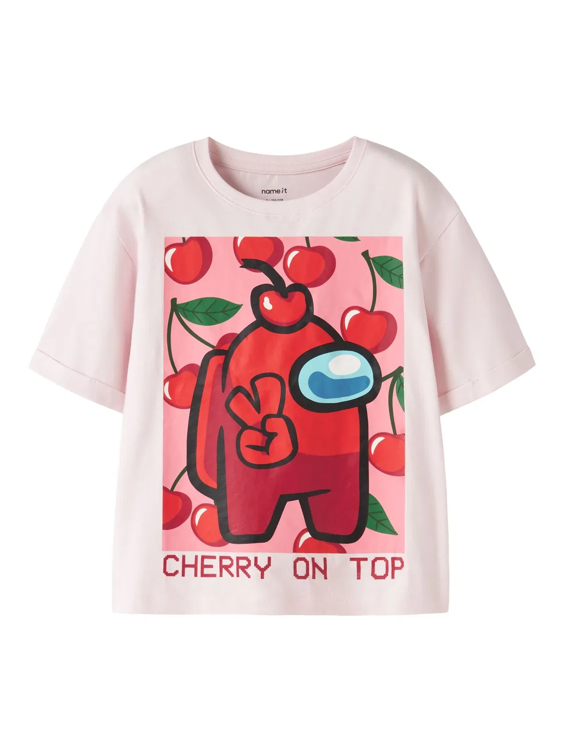 Футболка с принтом Among Us Name it, cradle pink