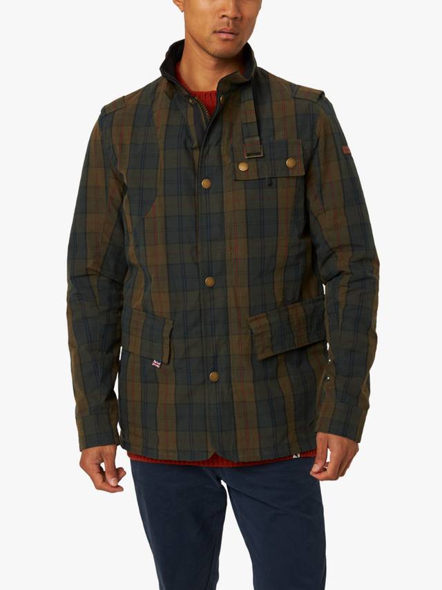 

Куртка Bexley Check из вощёного хлопка Peregrine