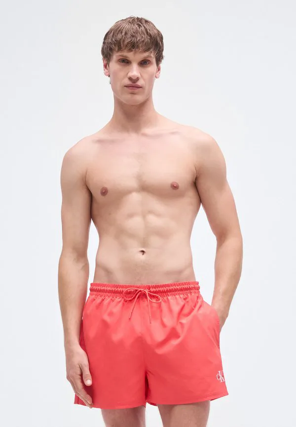 Плавки с поясом на шнуровке и графическим монограммом. Calvin Klein Swimwear, Punch Pink — фото 2