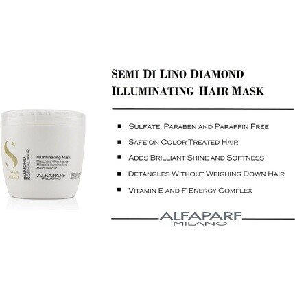 Осветляющая маска Semi Di Lino Diamond 500 мл, Alfaparf Milano — фото 3