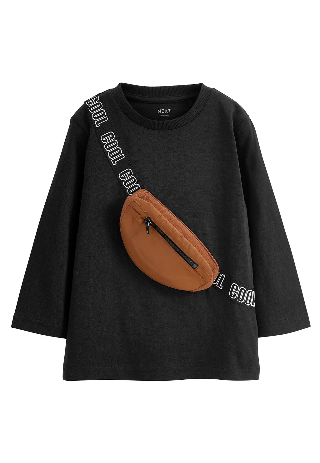 

Топ с длинными рукавами LONG SLEEVE BUMBAG T-SHIRT Next, цвет black tan brown