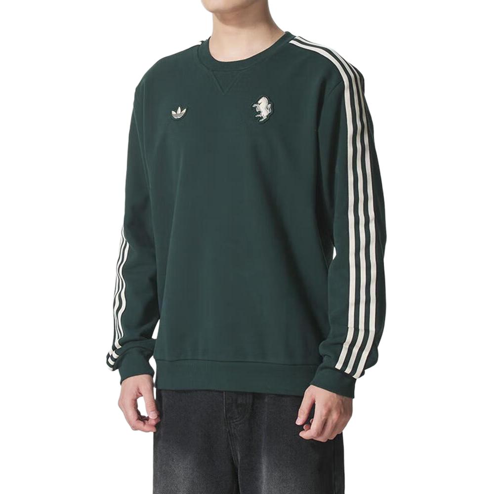 Свитшот Adidas с боковой полосой Adidas Originals, зеленый — фото 4