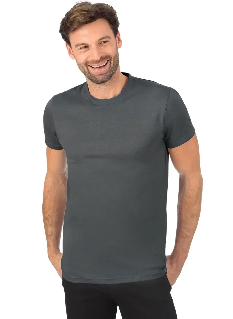 

Футболка Trigema "Футболка TRIGEMA Slim Fit из хлопка DELUXE", антрацит
