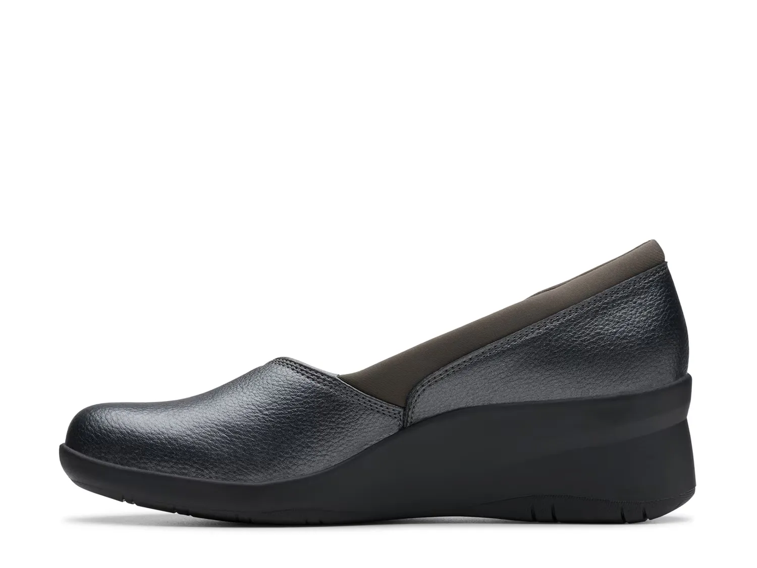 Слипоны Suttyn Walk Wedge Slip-On Clarks, цвет darkpewter — фото 2