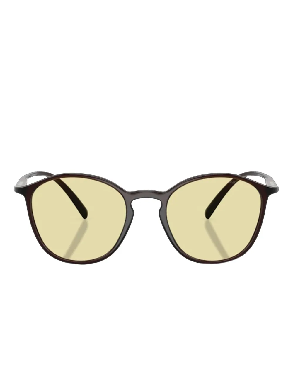 

Солнцезащитные очки в круглой оправе Giorgio Armani, коричневый