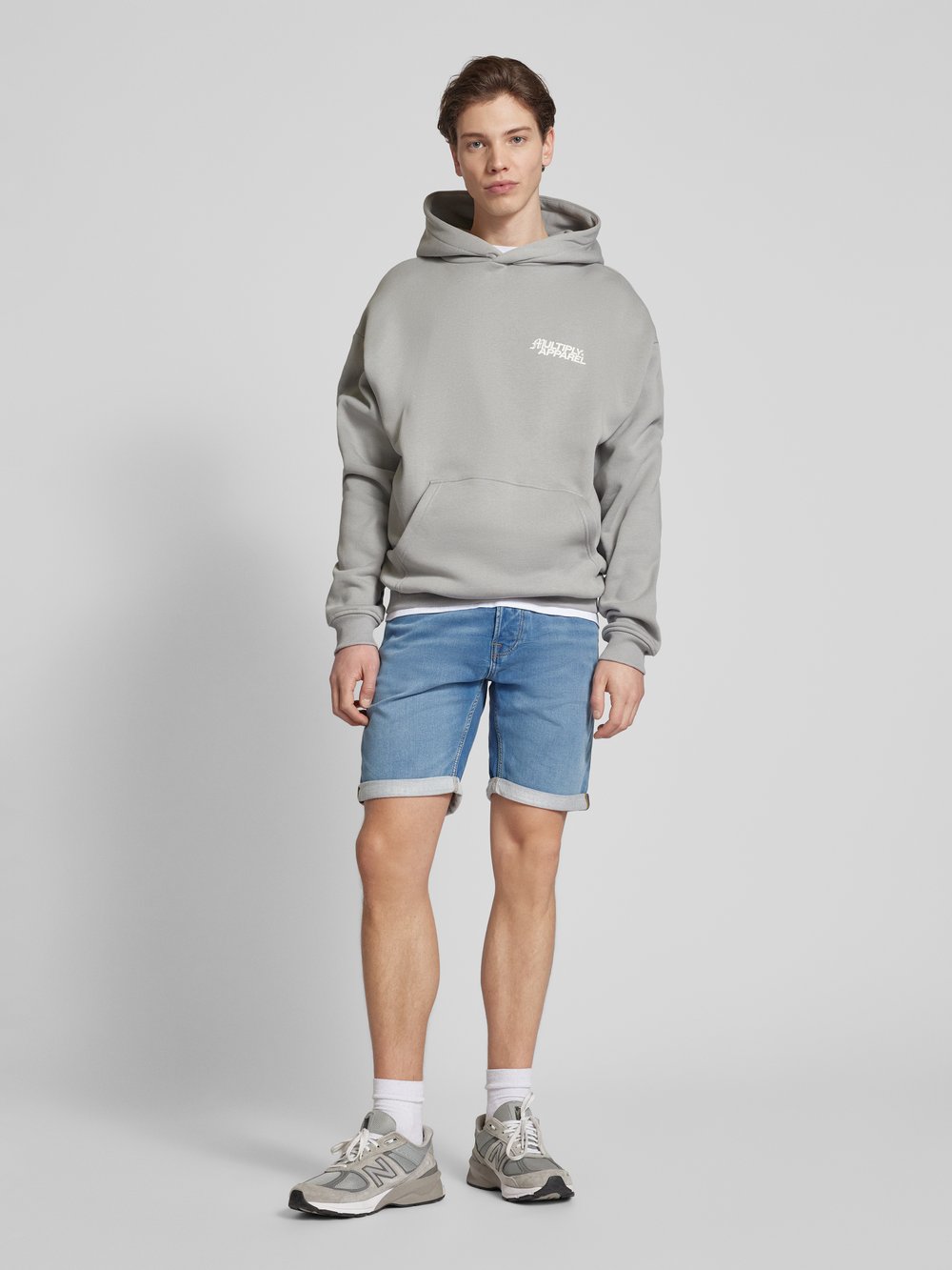 

Джинсовые шорты прямого кроя с пятью карманами Jack & Jones, светло-голубой