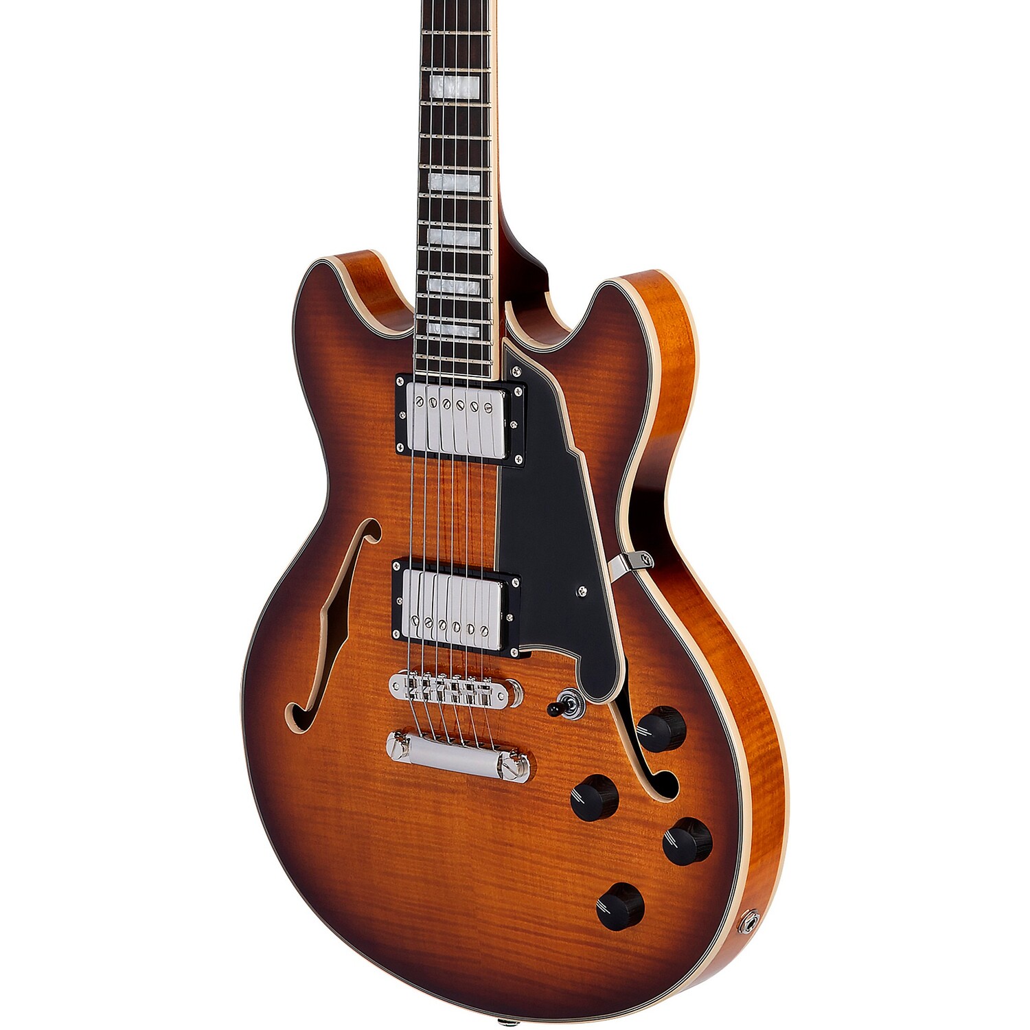 

Полуполая электрогитара D'Angelico Premier Mini DC со стоп-баром и хвостовиком Dark Iced Tea Burst