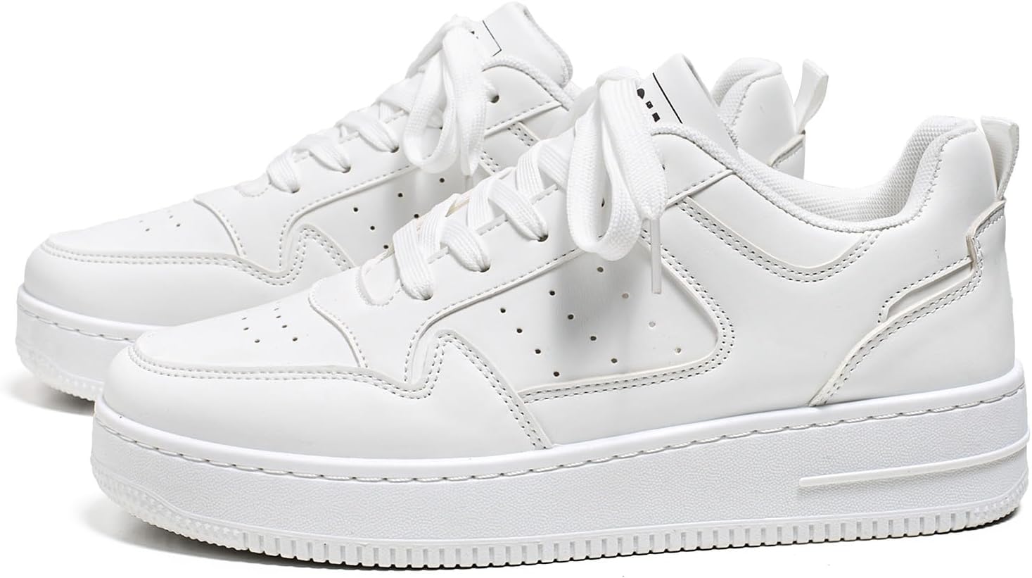 

Мужские повседневные кеды на платформе с шнуровкой для скейтборда, дышащие белые кроссовки для бега на открытом воздухе Generic