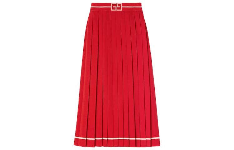 

Повседневная длинная юбка женская красная Gucci