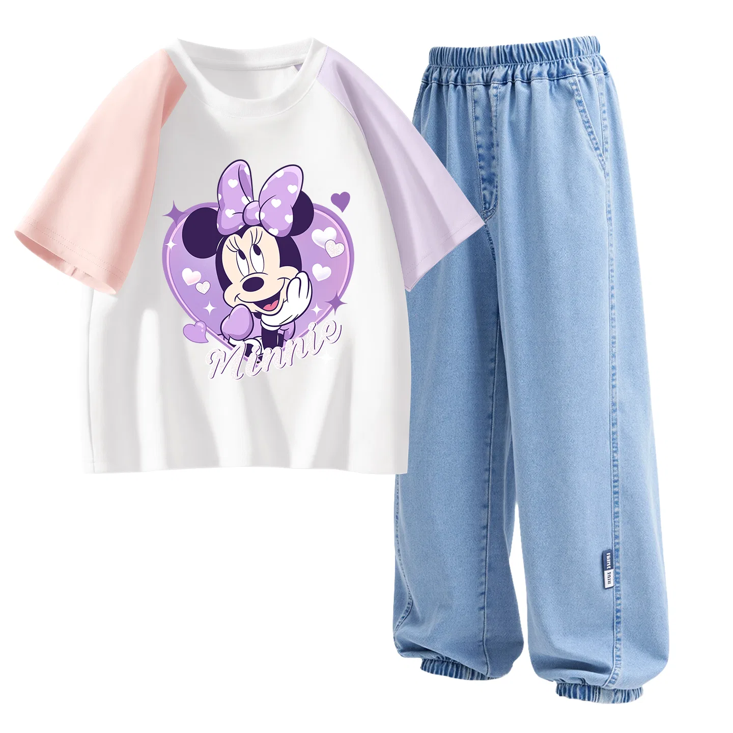 Спортивный костюм для детей Disney Casual Sportswear 2 Piece Set зеленый/розовый/голубой — фото 4
