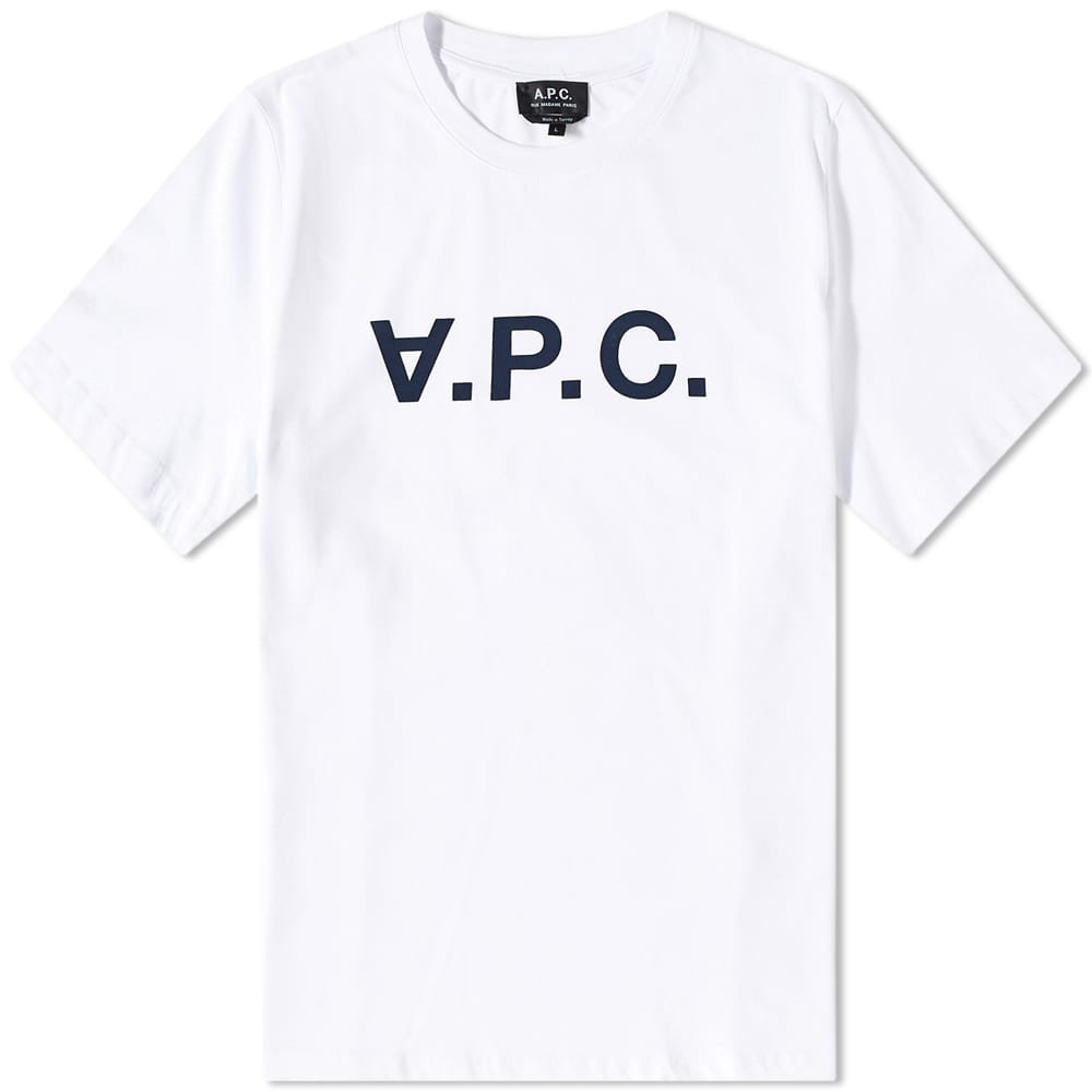 

A.P.C. Футболка с логотипом VPC, белый/темно-синий