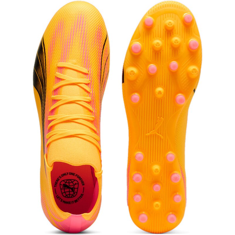 Футбольные бутсы для игры на хард-корте Ultra Match MG Puma, цвет sun stream-puma black-sunset g — фото 2