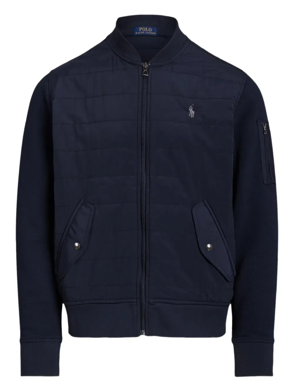 Бомбер с панельным дизайном и застежкой-молнией Polo Ralph Lauren, синий