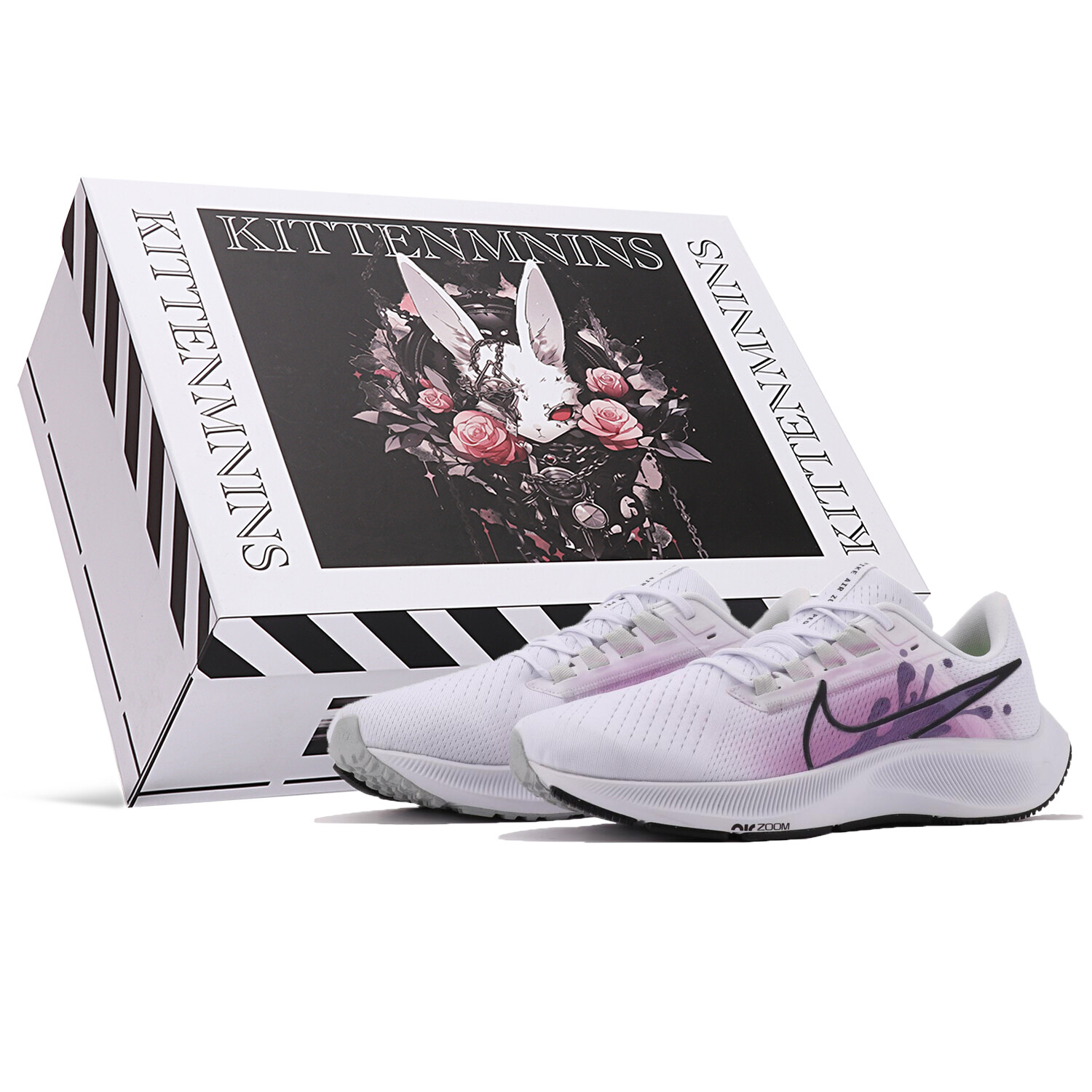 

Кроссовки Pegasus 38 мужские с низким верхом белые/фиолетовые Nike