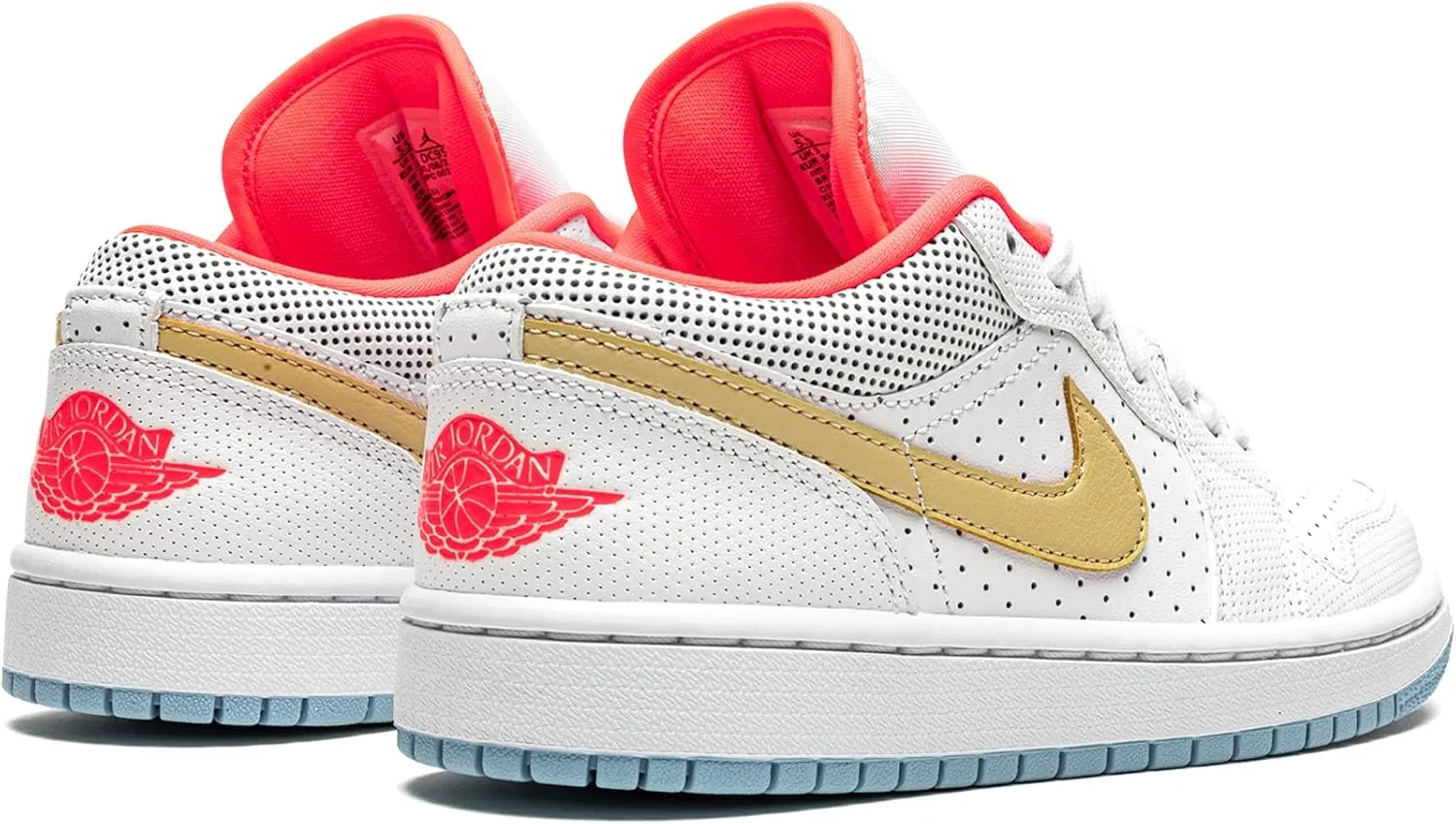 Кроссовки мужские Nike Air 1 Low, White/Sesame-flash Crimson-psy — фото 3