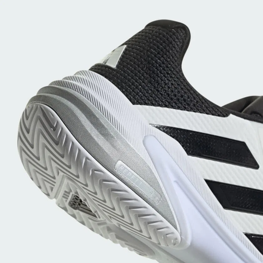 Кроссовки теннисные Adidas Barricade 13, White/Black/Grey — фото 3