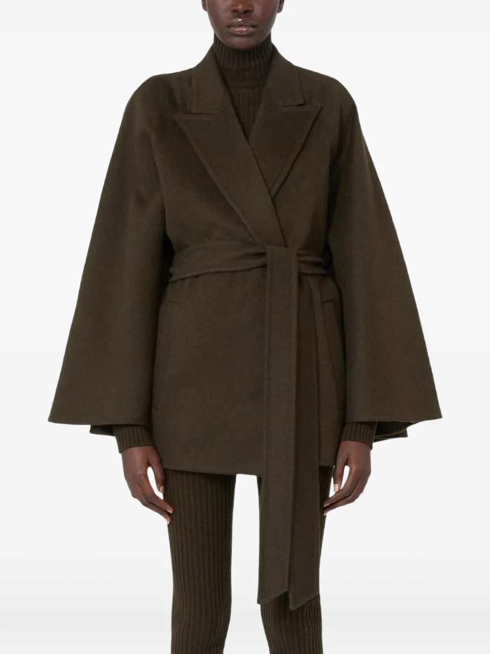 

Пальто с поясом MAX MARA, зеленый