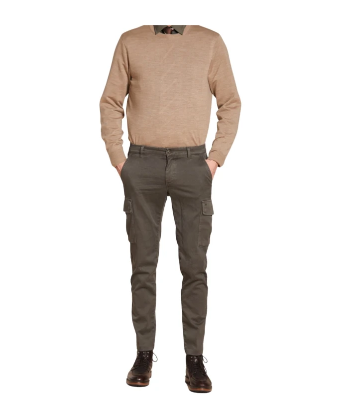 

Зеленые брюки-карго, очень узкий крой Mason'S, зеленый