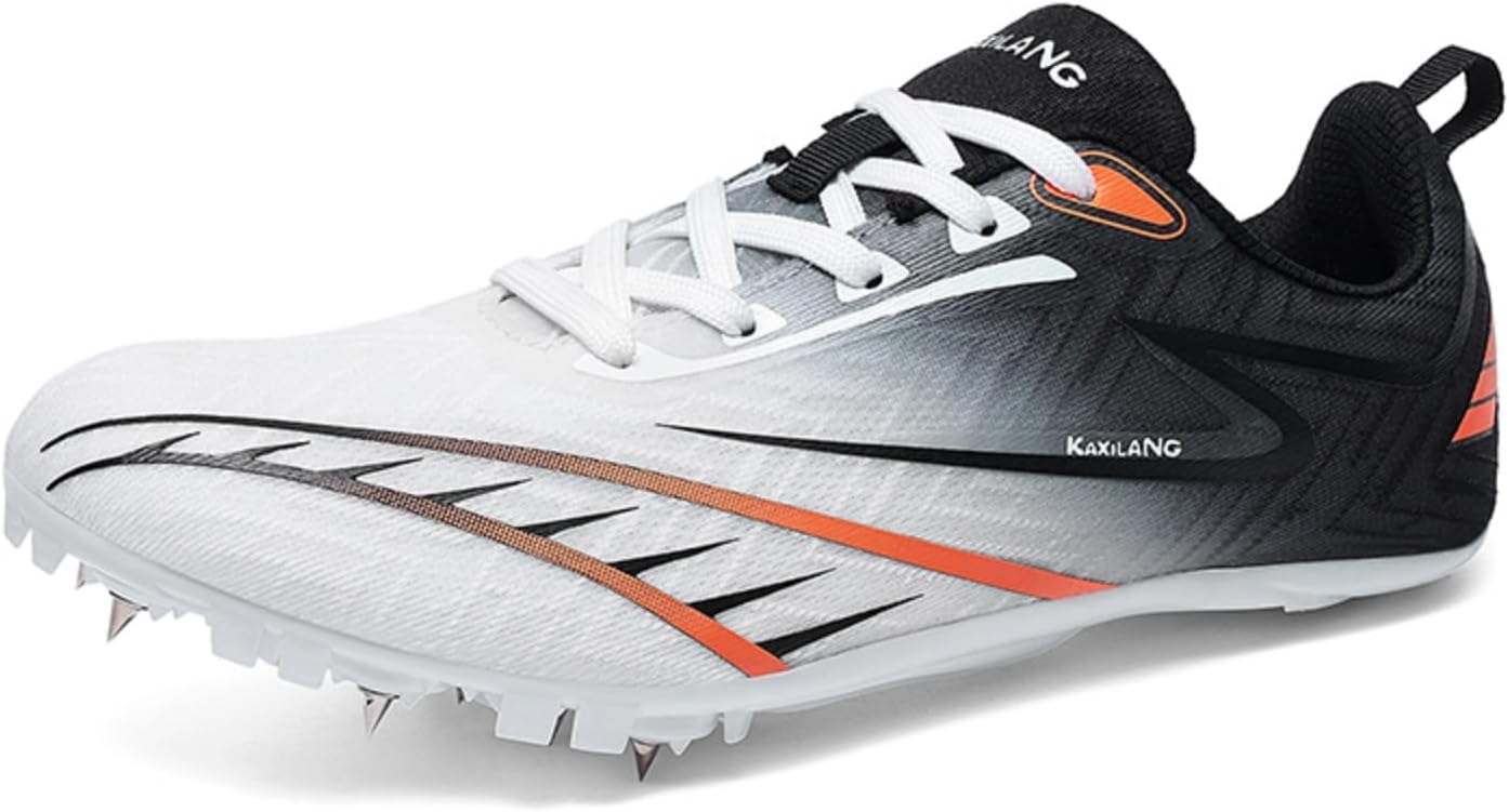 

Мужские кроссовки для легкой атлетики Мужской стиль Низкие беговые кроссовки с полной карбоновой пластины для бега и прыжков Профессиональные мужские низкие кроссовки для бега Противоскользящие футбольные кроссовки Houdbdol, белый/черный