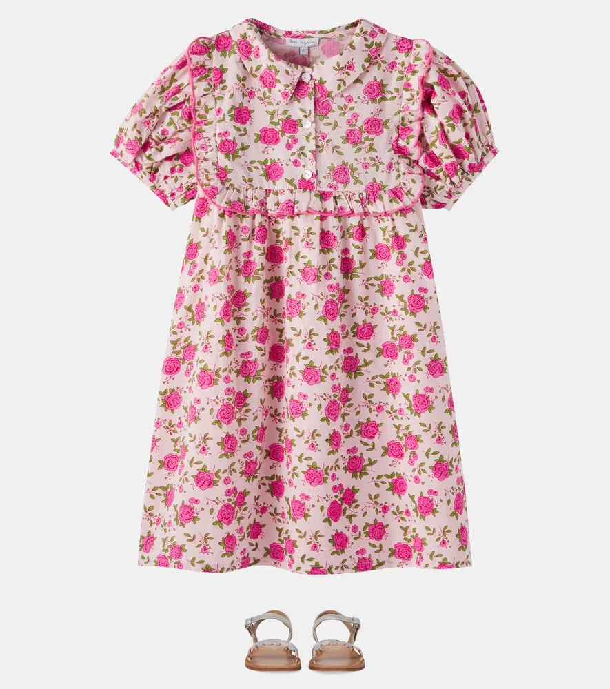 Хлопковое платье Polina с цветочным принтом Bebe Organic, розовый — фото 2