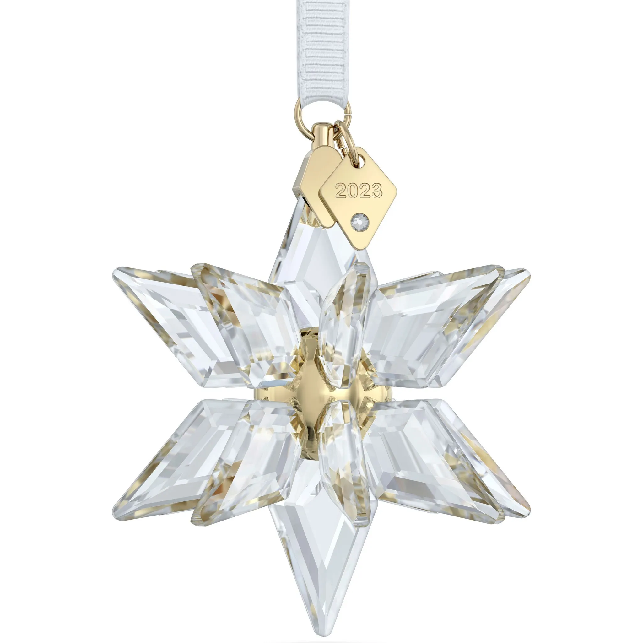 

Декоративная вешалка Swarovski «ORNAMENT FESTIVE 3D 2023, 5651397, 5653577», (1 шт.), кристалл Swarovski, цвет kristallweiß-goldfarben-weiß