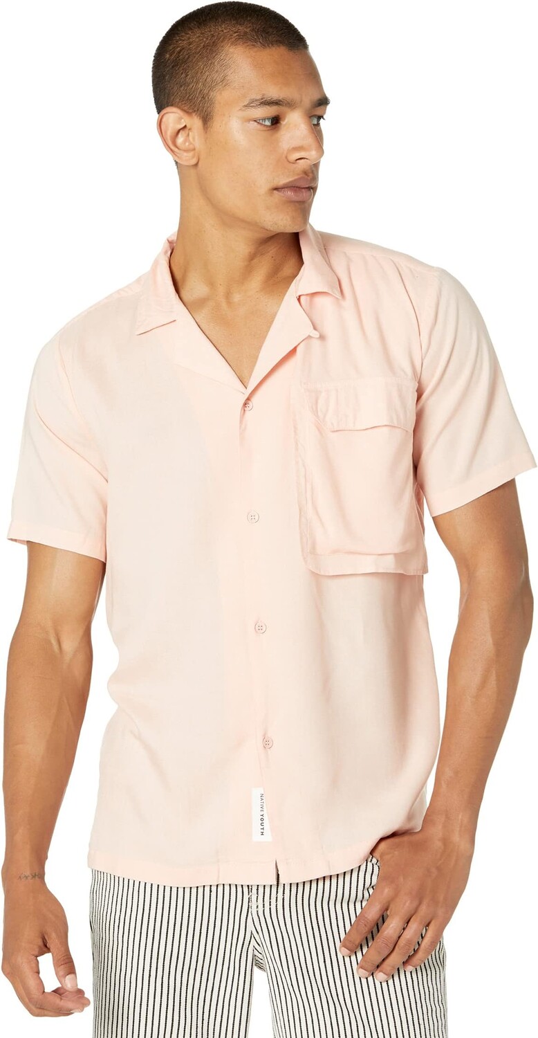 

Рубашка NATIVE YOUTH Short Sleeve Shirt with Oversized Utility Pocket Detail, розовый
