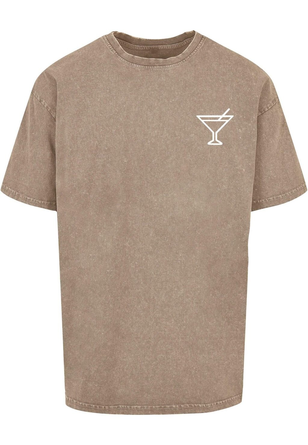 

Футболка с принтом SUMMER COCKTAIL ACID WASHED Merchcode, коричневый