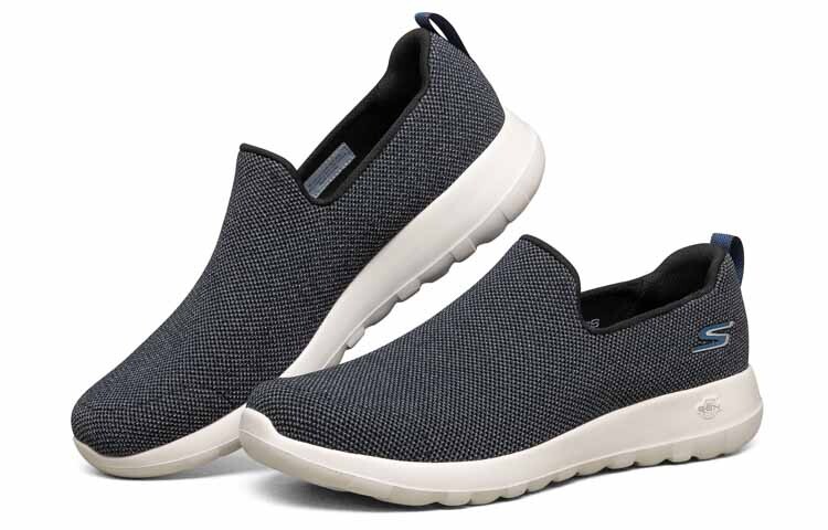 Туфли-слипоны мужские низкие черные/синие Skechers — фото 3