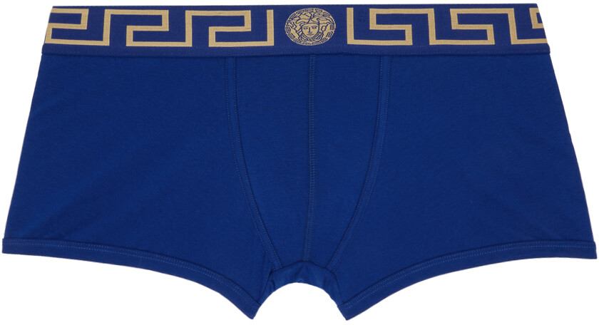 

Боксеры Blue Greca Border Versace Underwear, синий/золотой