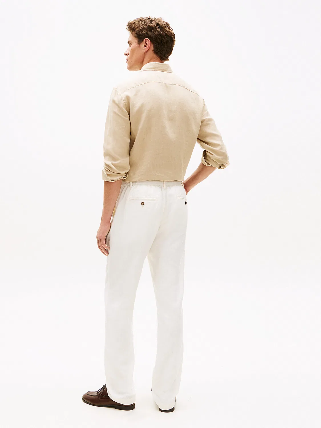 Брюки-чиносы узкого кроя 'Дентон' Tommy Hilfiger, Off White — фото 4