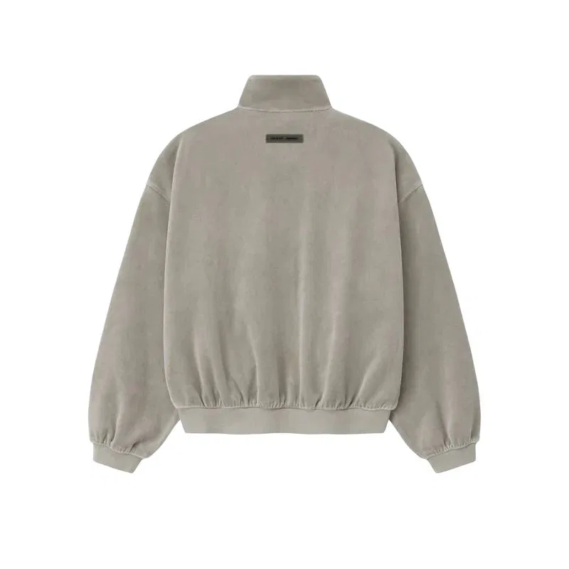 Куртка Fear Of God Essentials Velour Classic Track детская, дымчато-серый — фото 3