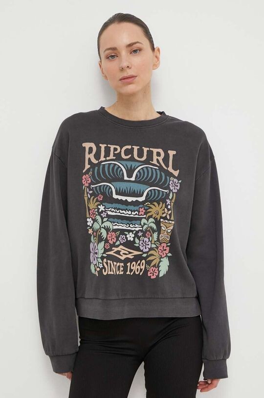 

Хлопковая толстовка Rip Curl, серый
