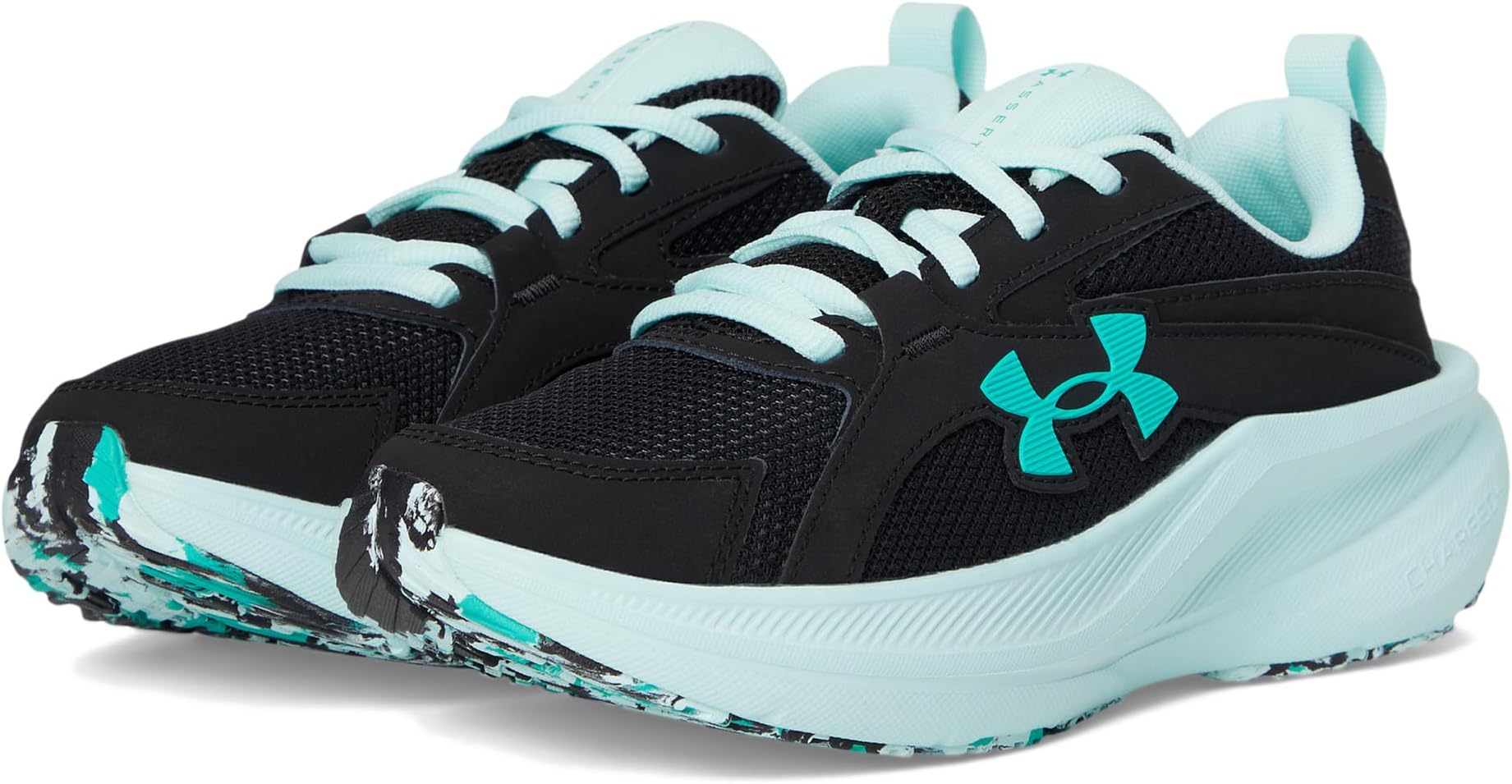 

Кроссовки Under Armour Kids Charged Assert 11, Black/Refresh Mint/Green Mode
