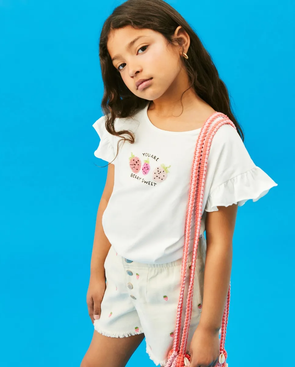 

Футболка для девочек с коротким рукавом Kids El Corte Inglés, белый