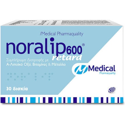 

Noralip 600 Retard пищевая добавка 30 таблеток Medical Pharmaquality