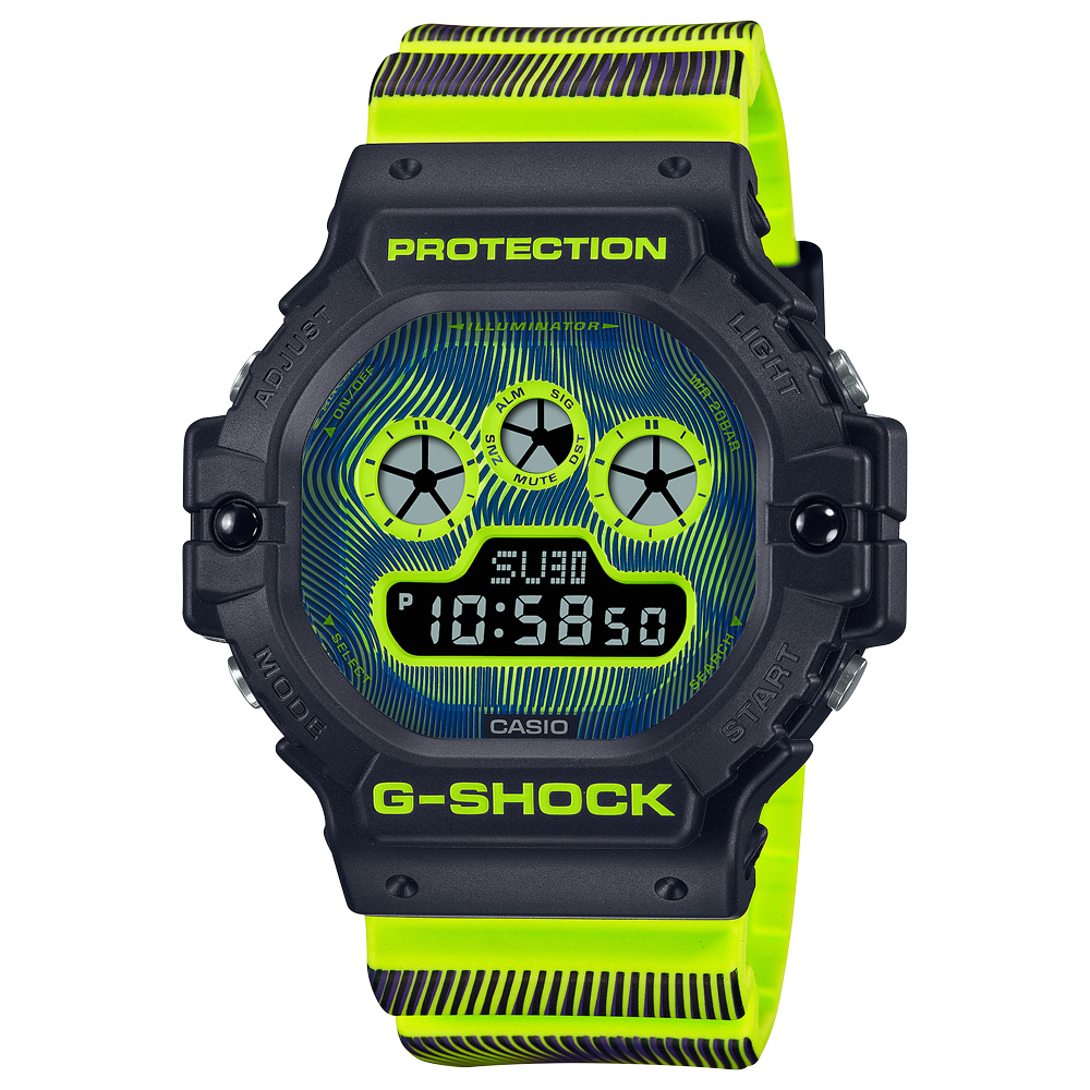 

Мужские часы G-SQUAD Series 51.4 мм желтые DW-5900TD-9PR CASIO