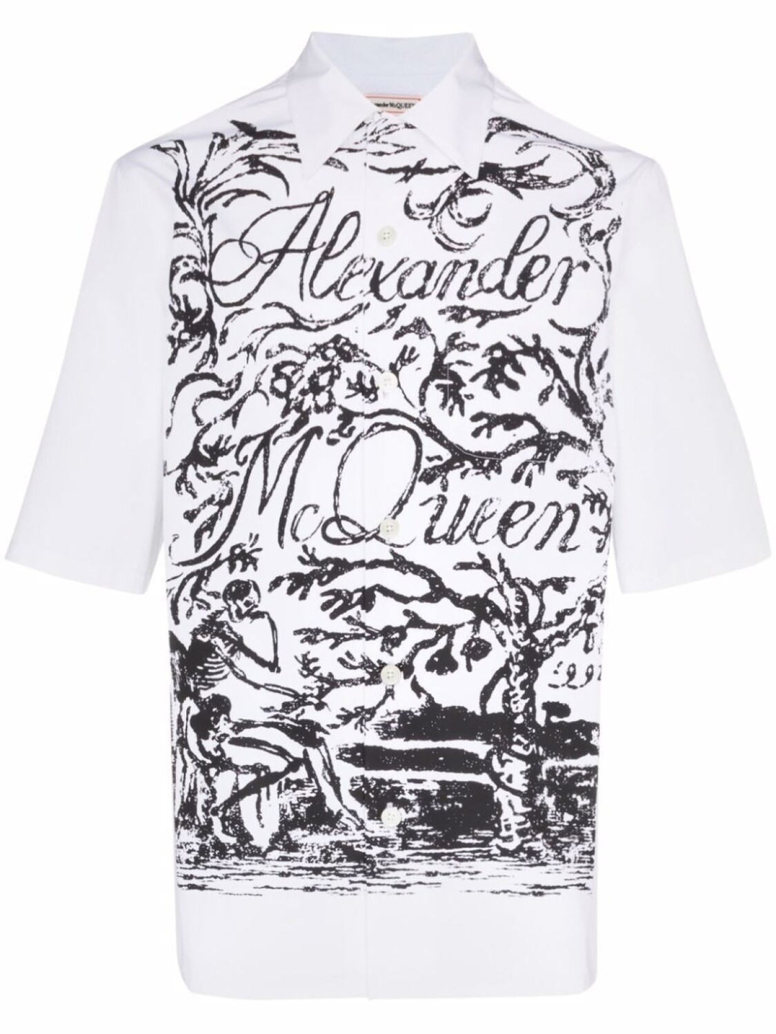 

Alexander McQueen рубашка с логотипом, белый
