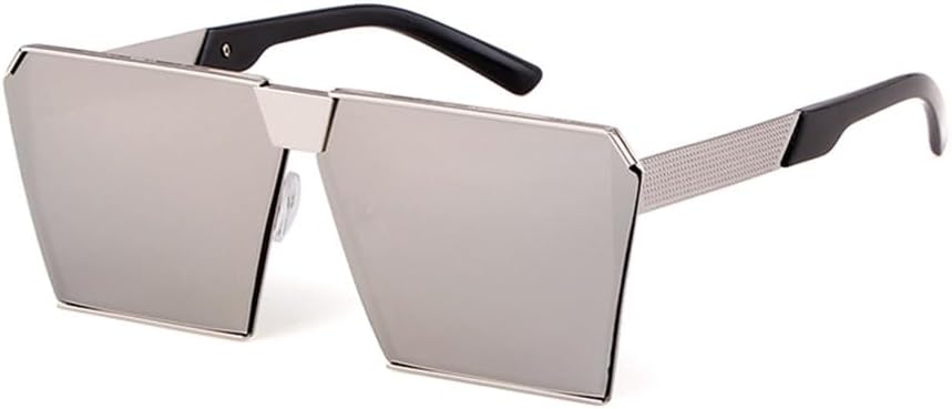 

Солнцезащитные очки в стиле стимпанк с зеркальными линзами для мужчин, металлические хип-хоп очки, винтажные большие солнцезащитные очки с плоской верхней частью для женщин LANGSER, C4