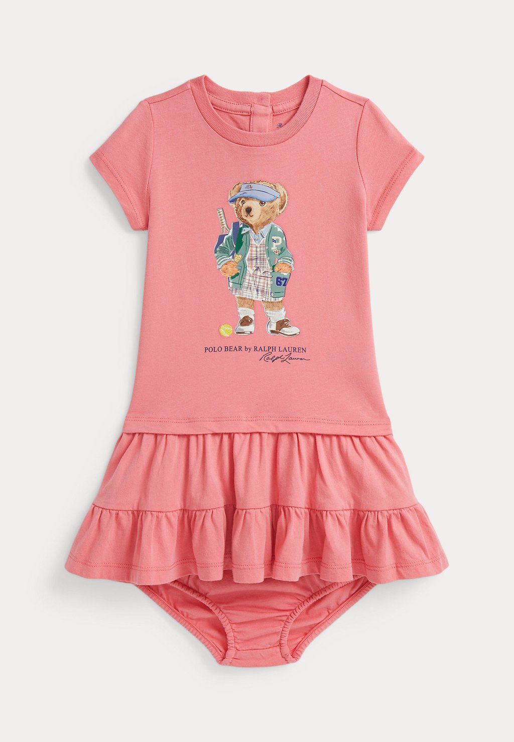 

Платье из джерси POLO BEAR TIERED COTTON JERSEY DRESS Polo Ralph Lauren, светло-красный