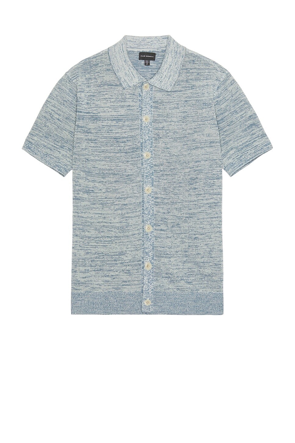 

Сетчатая рубашка с коротким рукавом Club Monaco, цвет Space Dye Blue