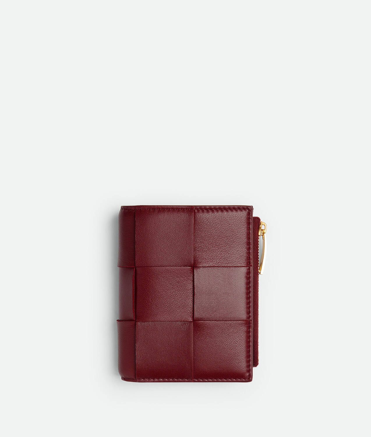 

Маленький складной кошелек на молнии Bottega Veneta, бордовый