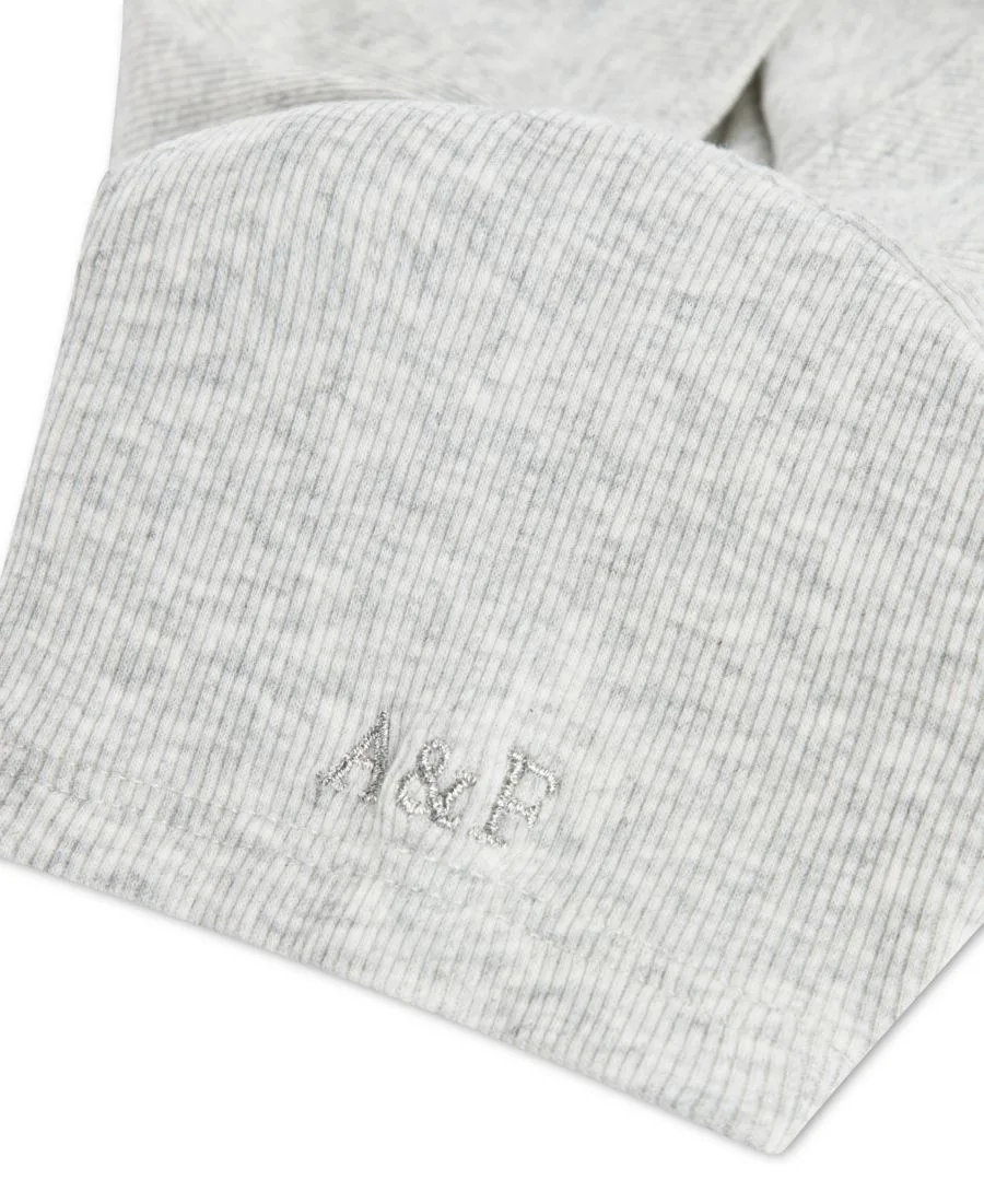 Детский топ с квадратным вырезом Abercrombie kids, anf светлый-серый heather — фото 3