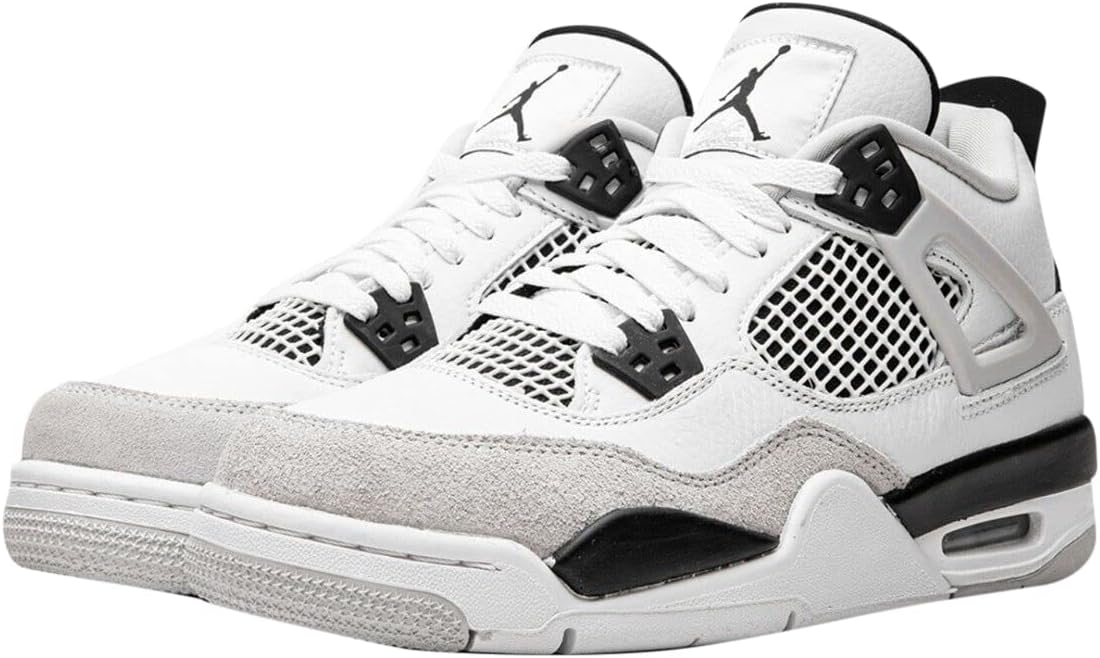 Кроссовки Nike Air Jordan 4 Retro для мальчиков, белый/серый — фото 2