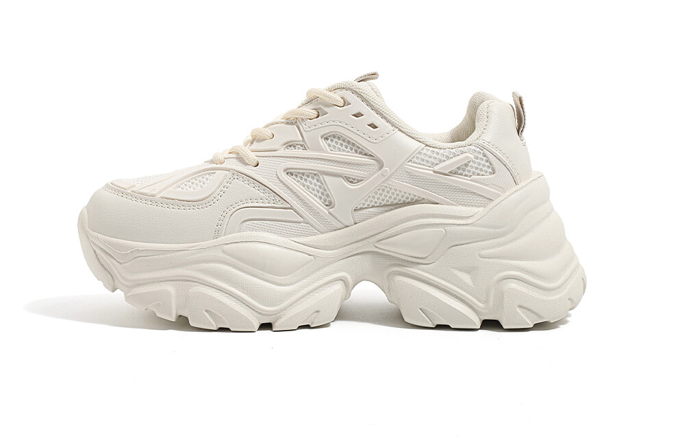 

Кроссовки HUANQIU Chunky Sneakers Women's Low-top Beige, бежевый