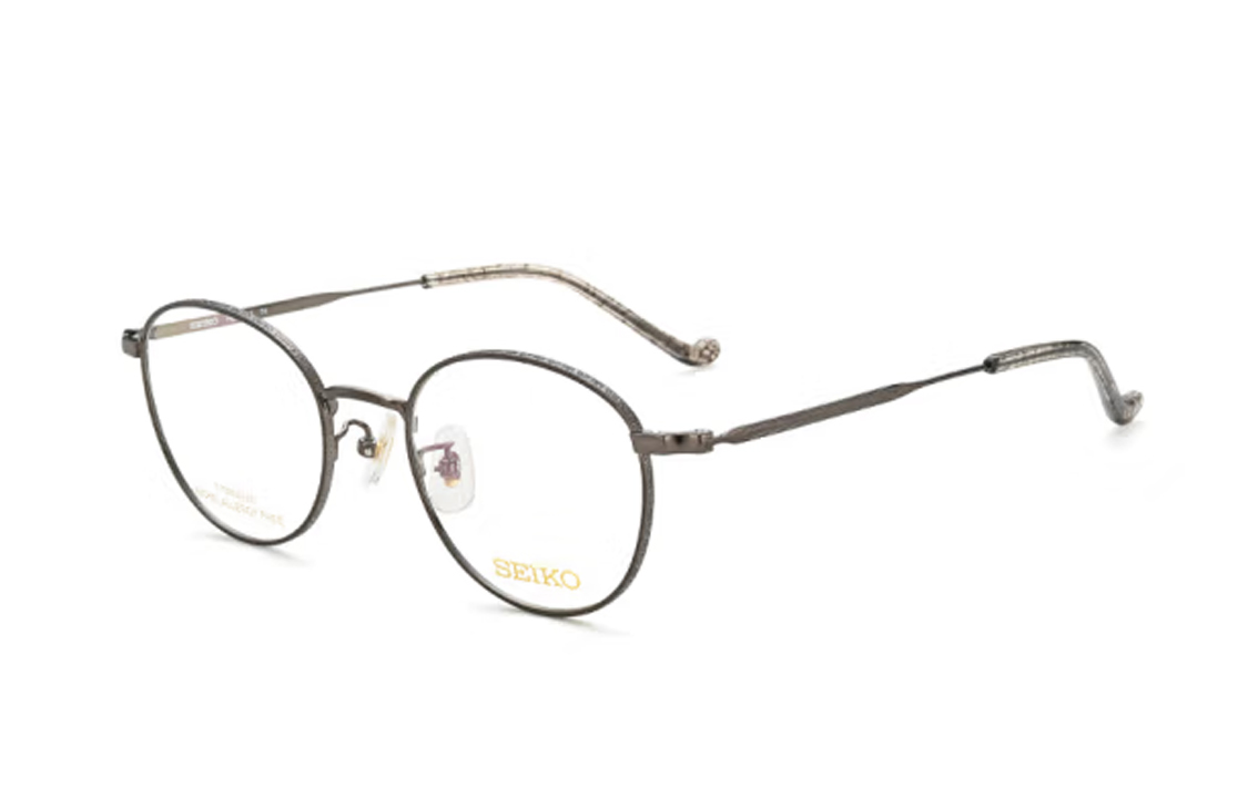

SEIKO Винтажная коллекция титановых овальных очков унисекс темно-серый, Dark Gray