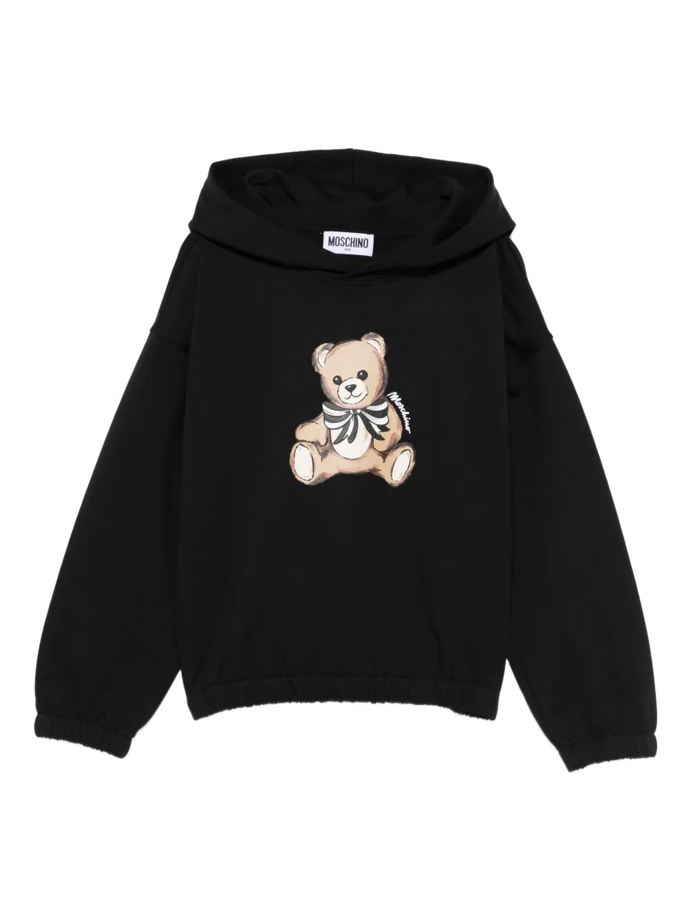 

Толстовка с капюшоном и принтом Тедди Moschino Kids, черный